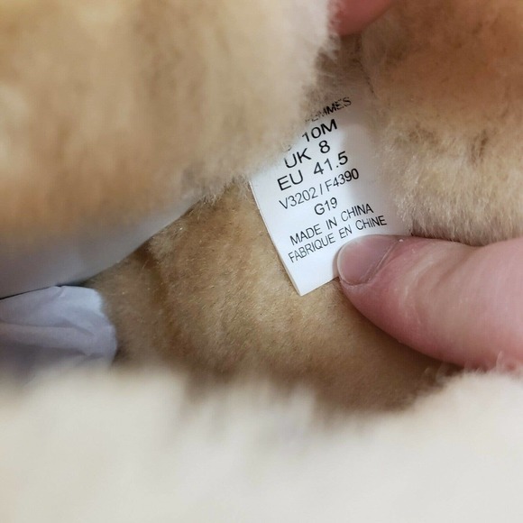 Lands' End Suede Shearling Fur Scuff Slippers NEW - Picture 12 of 12